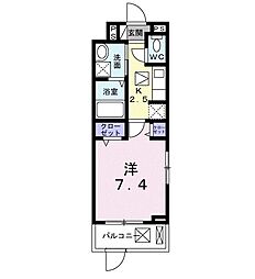 ザ・ビレッジグリーン宇多津2 1Kの間取図画像