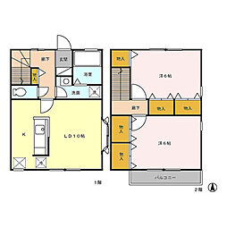 ルミエール　Ｃ 1階2LDKの間取り