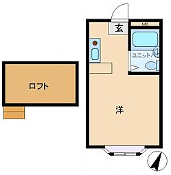 ベルピア吹上2 ワンルームの間取図画像