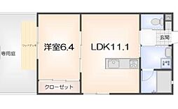 ラポルトフィーノ3 1LDKの間取図画像