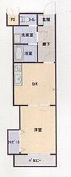 エスポワール太田 1DKの間取図画像