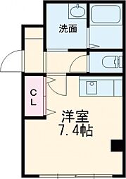 グッドマウンテン上町 ワンルームの間取図画像