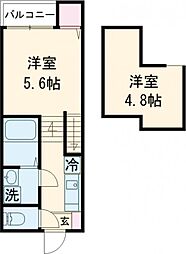 modernpalazzo 西時津A棟 1SKの間取図画像