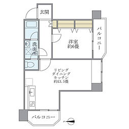 TS大森ハイム 1LDKの間取図画像