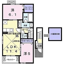 ミルトハーモニーB 2LDKの間取図画像
