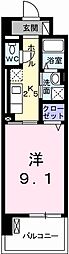 クレール姫路 1Kの間取図画像