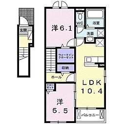グランメゾン雅 2LDKの間取図画像