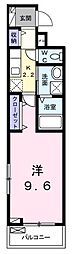 エトワール 1Kの間取図画像