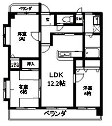 リヴィエール水城 3LDKの間取図画像