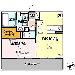 間取図画像 1LDK