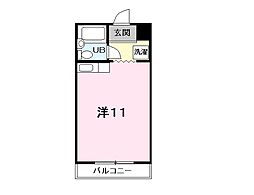 レジデンス学園前 ワンルームの間取図画像