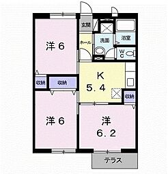グリーンヒル伍番館 3Kの間取図画像