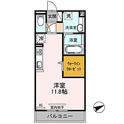 スターブル ワンルームの間取図画像
