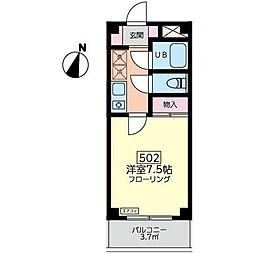 シンフォニアF 1Kの間取図画像
