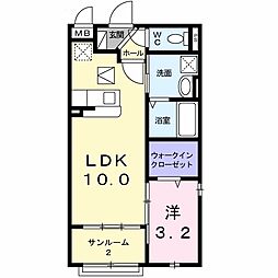 エターナルライフ 1LDKの間取図画像