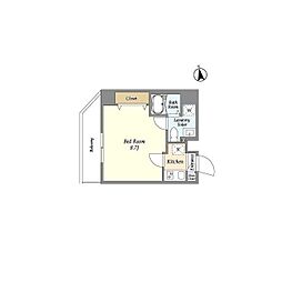 アルファコート西新井 1Kの間取図画像