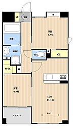 LIBTH・高取 2LDKの間取図画像