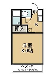 エクセレントイースト 1Kの間取図画像