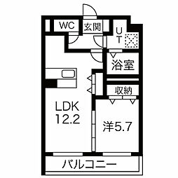 アーバンレジデンス 1LDKの間取図画像