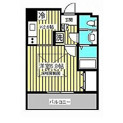 HF仙台レジデンスEAST 1Kの間取図画像