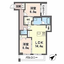 ベレオガーデンズ MiwaII(BELS認証) 2LDKの間取図画像