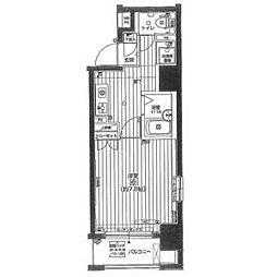 メインステージ門前仲町 1Kの間取図画像