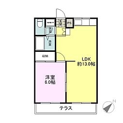 ストークハウスS 1LDKの間取図画像