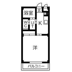 セント・アイヴィス向島 1Kの間取図画像