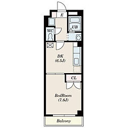 ルーミィ 1DKの間取図画像