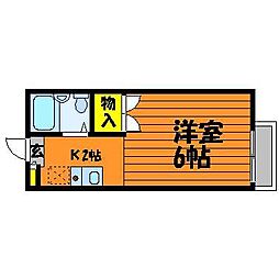 Nature和氣 2階ワンルームの間取り