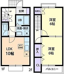 アーバンステージ5 2LDKの間取図画像
