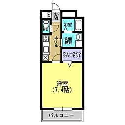 センチュリー伊敷 1Kの間取図画像