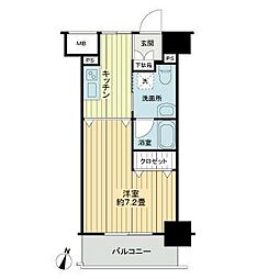 フィットエル仙台一番町 1Kの間取図画像