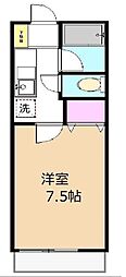 ヴィクトリーオーサワ 1Kの間取図画像