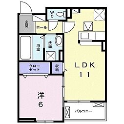 マリナ・デル・レイ1 1LDKの間取図画像