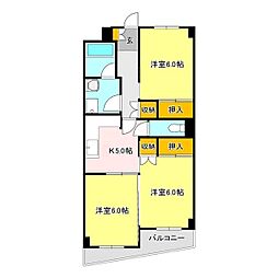 グローバル氏家 3Kの間取図画像