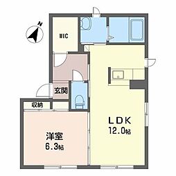 シャーメゾン楽音寺F 1LDKの間取図画像