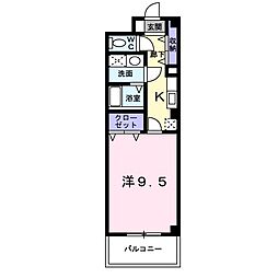 メゾンドジュネス 1Kの間取図画像