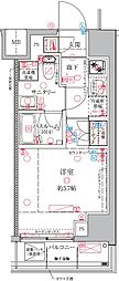 CREVISTA横浜関内 1Kの間取図画像