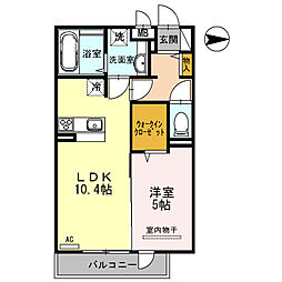 レジェンド鳥羽 3階1LDKの間取り