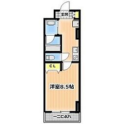 CITY SPIRE神戸元町I 11階1Kの間取り