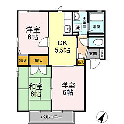 アーバンアヴェニューC 3DKの間取図画像