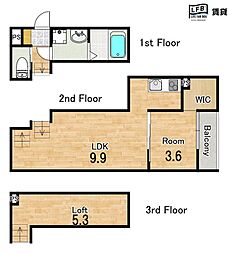 LFBAPARTMENT 1LDKの間取図画像