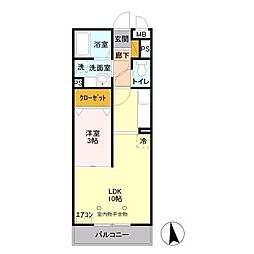 リアン 1LDKの間取図画像