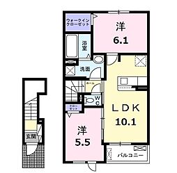 ラフィネ中須 2LDKの間取図画像