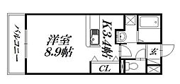 グラン・ジャルダン ワンルームの間取図画像