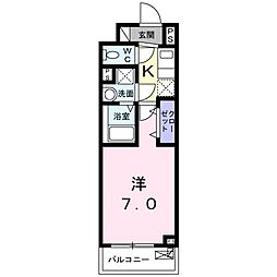 カステロ板橋本町 1Kの間取図画像