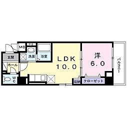 グリシーヌ-T3 1LDKの間取図画像