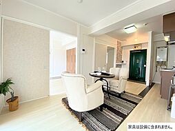 熊本市電A系統 市立体育館前駅 徒歩15分の賃貸マンション 5階2DKのリビング/ダイニング