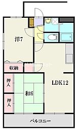 デライトサイレントロード 2LDKの間取図画像